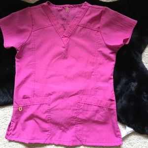 Pink Wonderwink scrub top